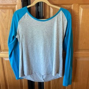 Fabletics long sleeve baseball tee